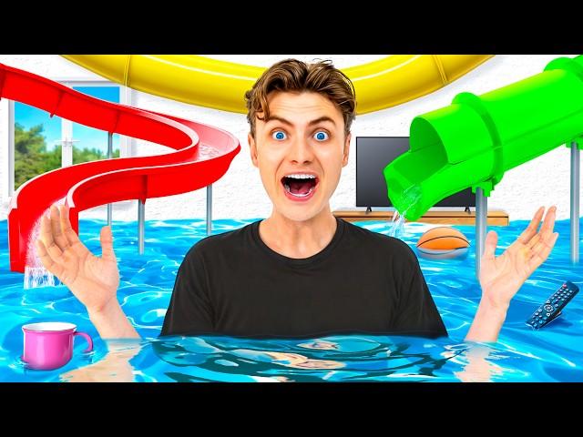 I BUILT A WATERPARK IN MY HOUSE!!