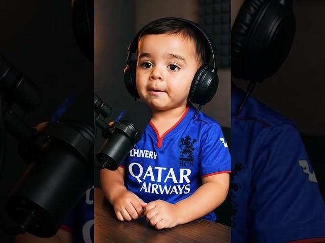 ''Virat Kohli Kidcast" #BabyKohli #KohliPodcast #Kidcaster #DigitalVirat#aistory #viralvideo vi