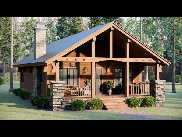 26'x42' (8x13m) Beautiful 2 Bedroom House Design | Cozy & Charm