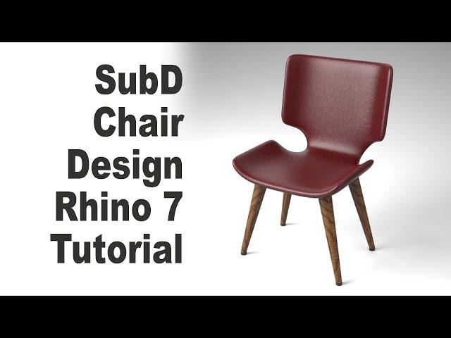 SubD Chair Design Tutorial 3D Modeling with Rhino 7 #268