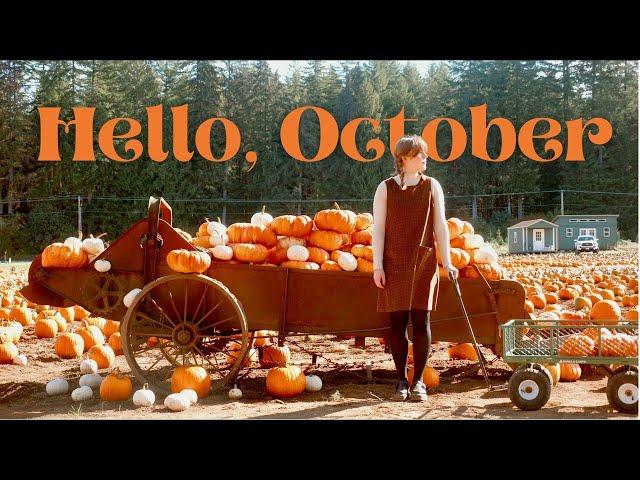 Hello, October  visiting a pumpkin patch, painting in the studio & a cozy fall movie night