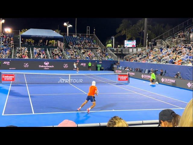 Flavio Cobolli vs Zachary Svajda Delray Beach Court Level View Highlights [4K 60fps]