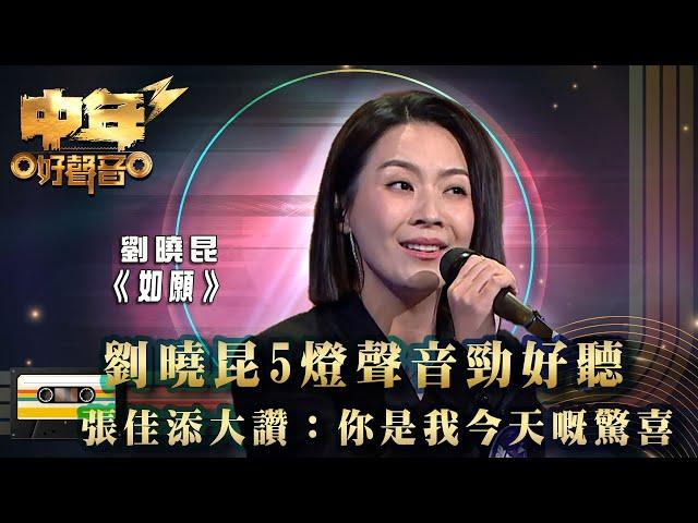 中年好聲音3｜劉曉昆5燈聲音勁好聽 張佳添大讚：你是我今天嘅驚喜｜劉曉昆《如願》 ｜歌唱 比賽｜音樂節目