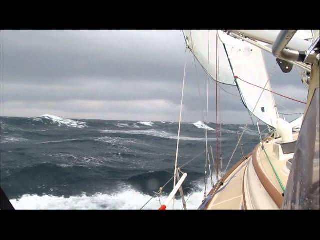 Larking About, LA40 Island Packet Storm Sailing