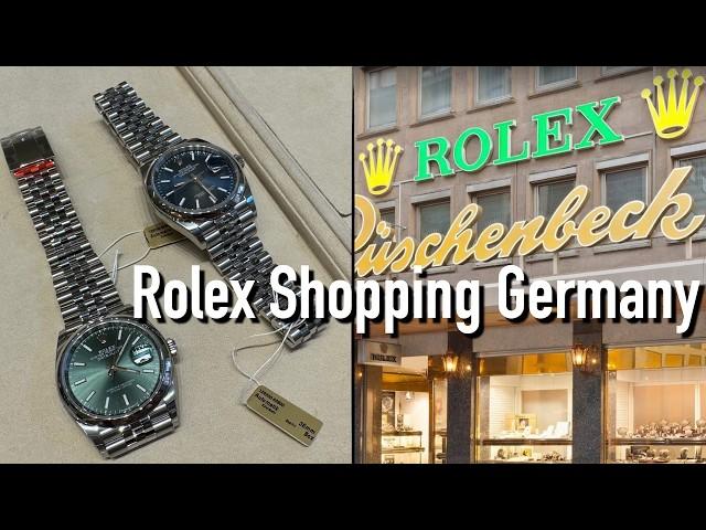 Rolex & Patek Watch Shopping Germany - more steel watches available again Wimbledon Green Blue Dial