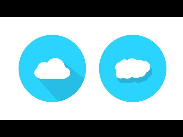 Cloud Flat Icon - Inkscape Tutorial