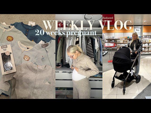 WEEKLY VLOG 20 weeks pregnant | 20 week scan + pram shopping