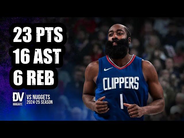 James Harden vs Nuggets 23 pts 16 ast 6 reb | Oct 26, 2024 | Regular Season