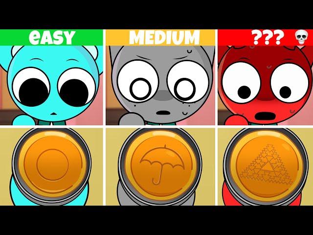 Sprunkis Easy VS Hardest Dalgona Candy (Squid Game) Complitation