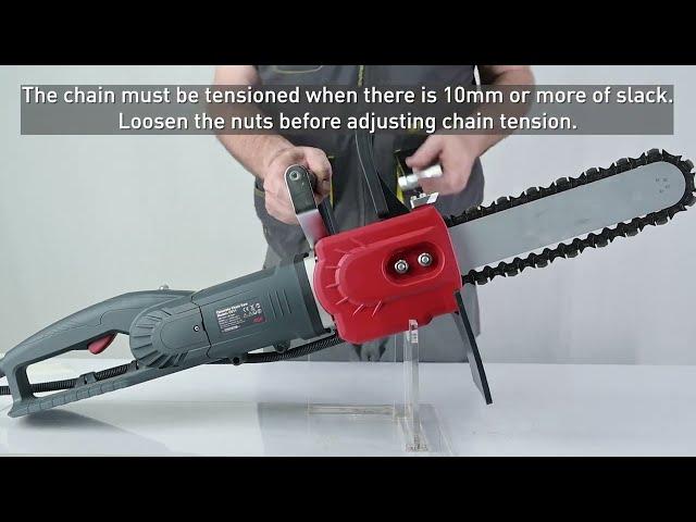 The correct method for setting the chain tension on your concrete chainsaw