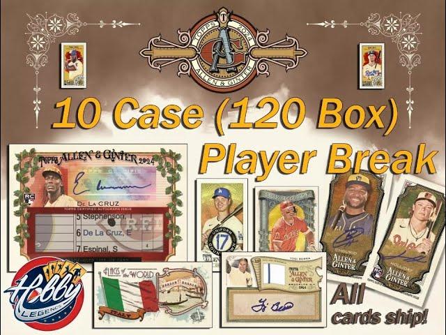 CASES #6-10   -   2024 Topps ALLEN & GINTER 10 Case (120 Box) PLAYER Break eBay 11/09/24