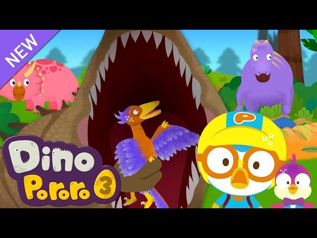 New Pororo Dino Adventure 3 | Harry's Ancestor Archaeopteryx | Dinosaur Cartoon for Kids