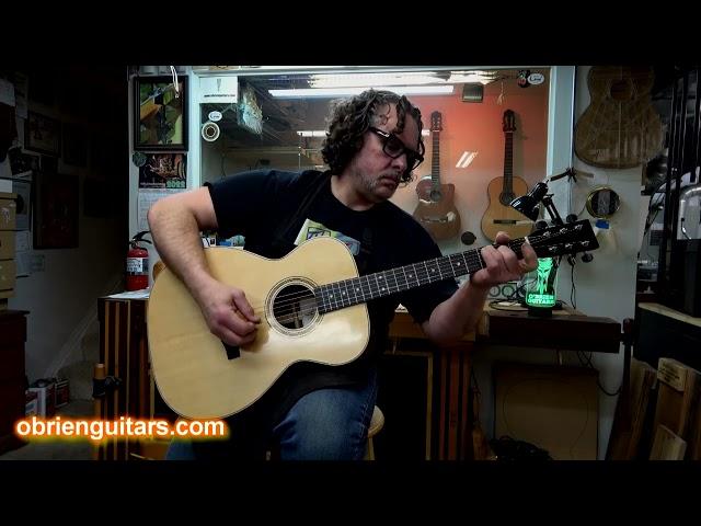 Mike Marsden plays the guitar he built in 6 days at O'Brien Guitars