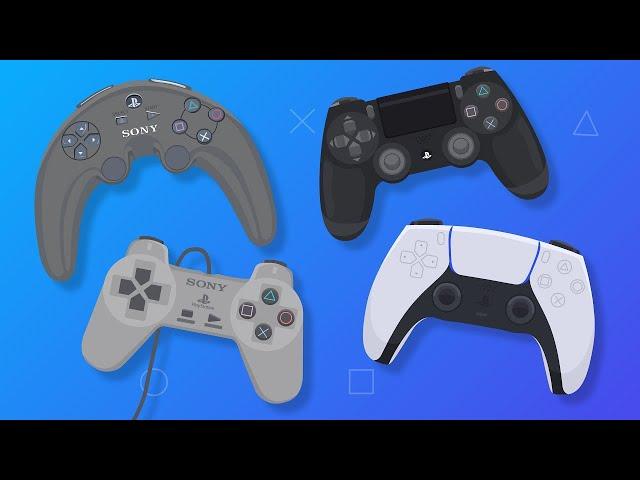 Evolution of PlayStation Controllers (Animation)