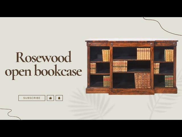 Rosewood Open Bookcase | Timeless Elegance by Shacklady's Antiques #Mahogany #WoodFurniture