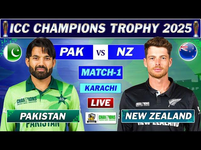 PAKISTAN vs NEW ZEALAND MATCH 1 LIVE COMMENTARY | PAK vs NZ MATCH LIVE | ICC CHAMPIONS TROPHY LIVE