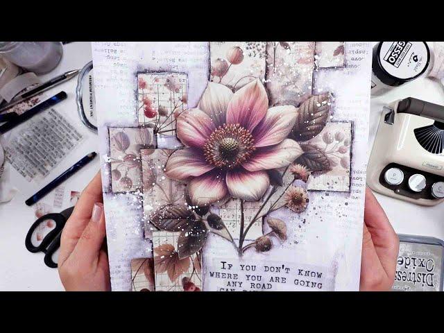 Collage in Tiles - with BOTANICA Collage BOOK - #maremicollagebooks