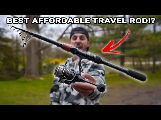 AMAZON TELESCOPIC FISHING ROD! Is it Worth The Money!? Kingswell Travel Fishing Rod Review!