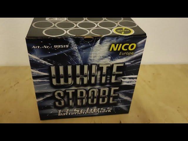 "White Strobe - Nico Europe" 13 Schuss 30mm Batterie