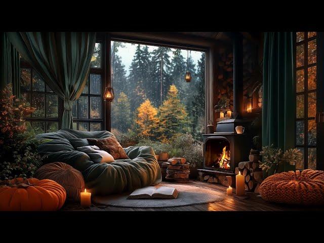  Warm and Cozy Reading Corner: Rain, Thunder & Crackling Fire for Sleep