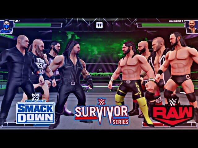 Team Smackdowm Vs Team Raw Survivor Series Man's Match | WWE Mayhem |