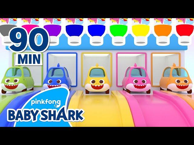 BEST Baby Shark Toy Car and Colors | +Compilation | Songs and Stories for Kids | Baby Shark Official