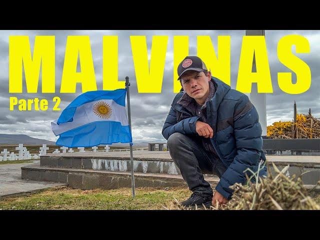 Clavé la bandera Argentina en suelo de Malvinas 