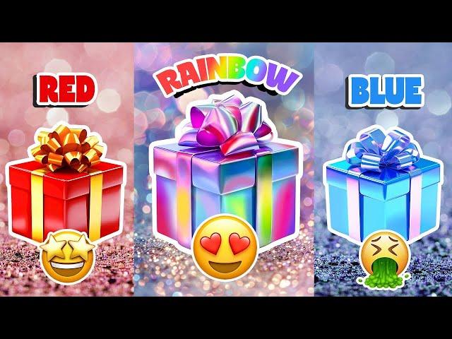 Choose Your Gift...! Red, Rainbow or Blue - How Lucky Are You?  iQuiz