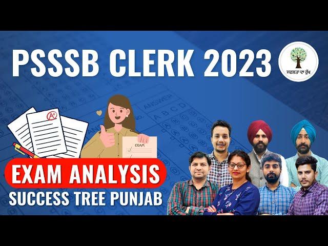 Exam Analysis | PSSSB Clerk 2023 | Success Tree Punjab