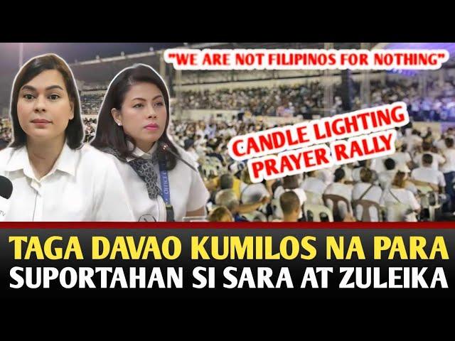 TAGA DAVAO CITY KUMILOS NA PARA SUPORTAHAN SI VP SARA AT ZULEIKA LOPEZ! CANDLE LIGHTING RALLY.