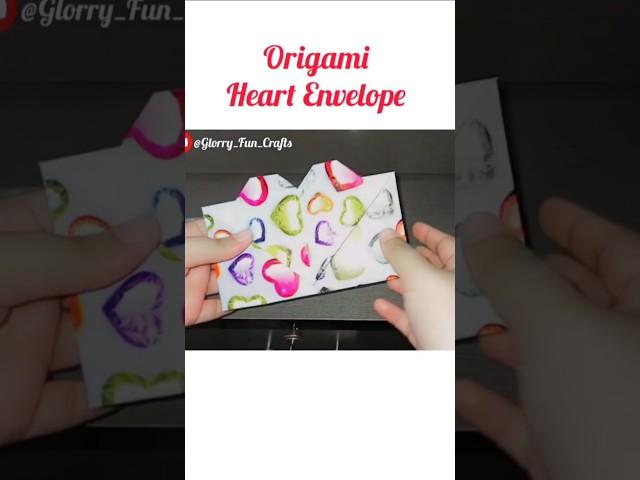 Origami Heart Envelope #trending #diy #viralvideo #craft #origami #viralshort #shorts #shortsfeed