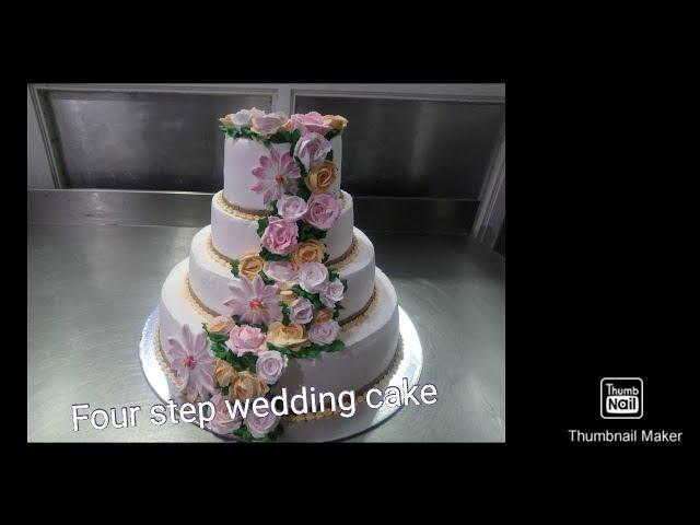 icing cake decorations #four tiers wedding cake #Ashokan chalil