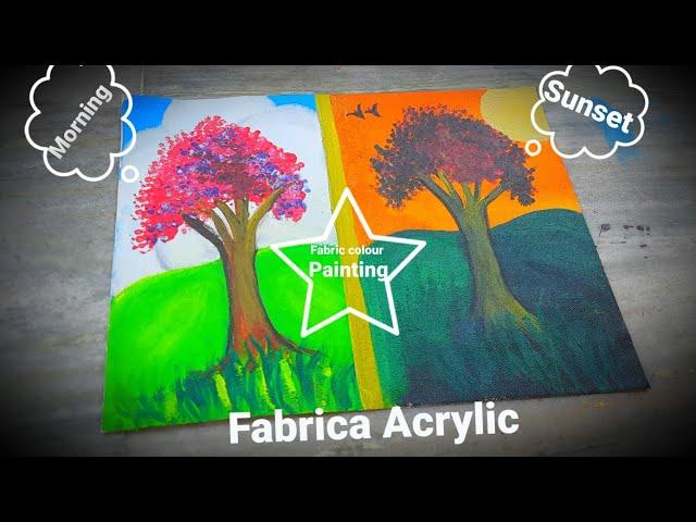 Fabric Colour Painting/ Easy Painting Idea/ Painting with Fabrica Acrylic