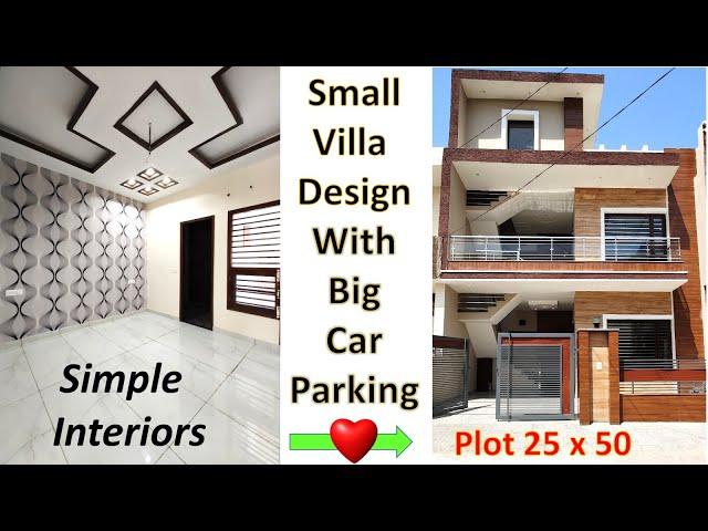 25x50 House Plan with Car Parking | 25 x 50 east facing 2 bhk house plan | Small Villa Design India