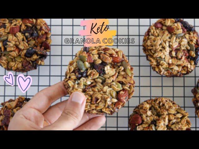 How to make Keto Granola Cookies - gluten free and all in 10 mins!