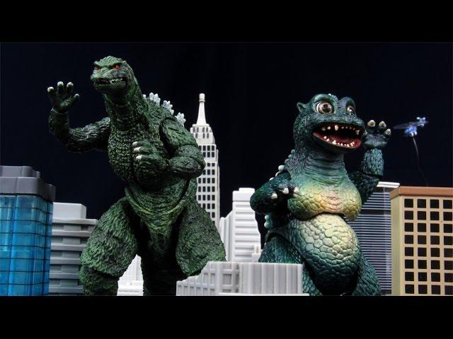 SH MonsterArts Little Godzilla and Godzilla Junior Bandai Tamashii Nations Action Figure Review