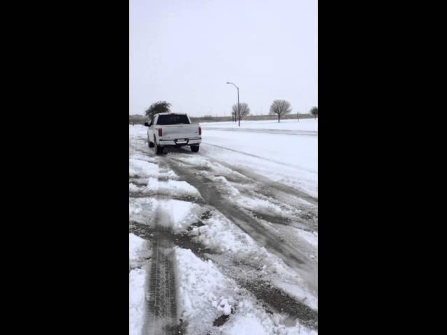 My baby girl drifting on icy road