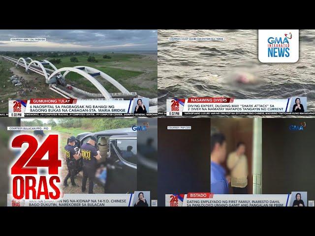 24 Oras: (Part 1) 6 naospital sa pagbagsak ng bahagi ng bagong bukas na Cabagan-Sta. Maria..., atbp.