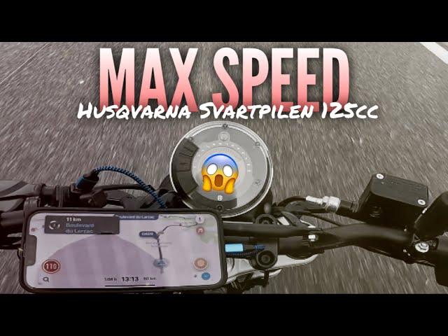 Max Speed Husqvarna Svartpilen 125 (122 km/h) Best conditions