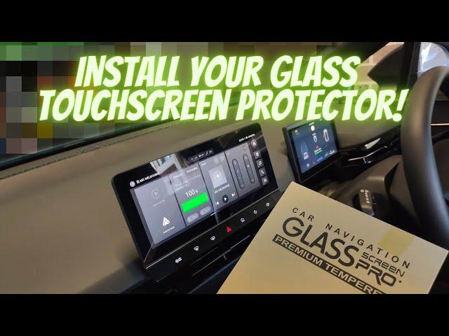 Install anti fingerprint glass screen protector to your car's touchscreen! MG4 example