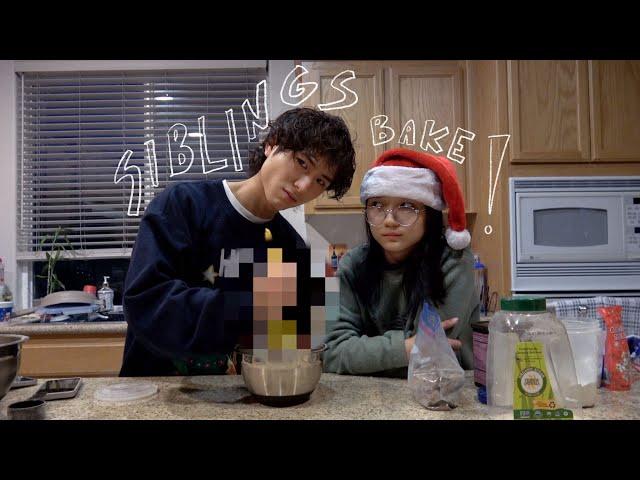baking with my little sister (siblings baking challenge)