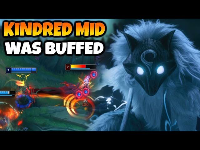 KINDRED BUFFS MEANS KINDRED MID. INSANE HYPERCARRY WHEN FED.