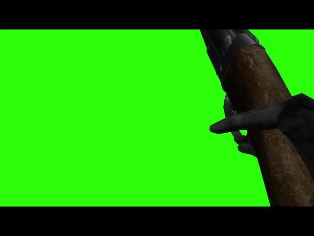 First Person Shooting - Sawn Off Shotgun [GREEN SCREEN]