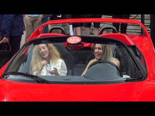 Billionaires Ladies Arriving with their Ferrari at Casino de Monaco!! Carspotting Monaco 2024