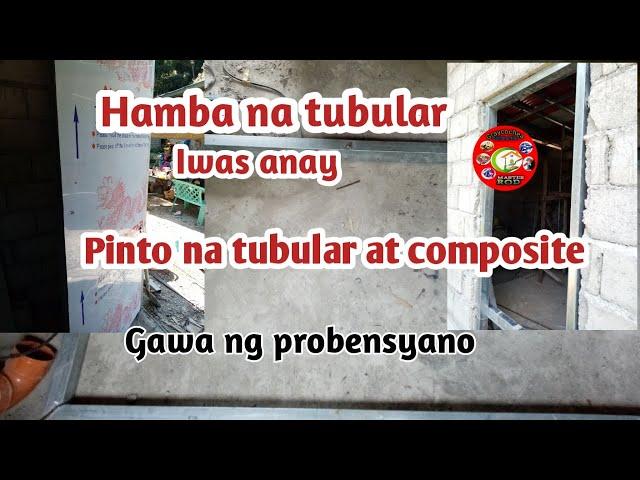 Paano Gumawa ng hamba gamit ang tubular diy/paano gumawa ng pinto at composite DIY.