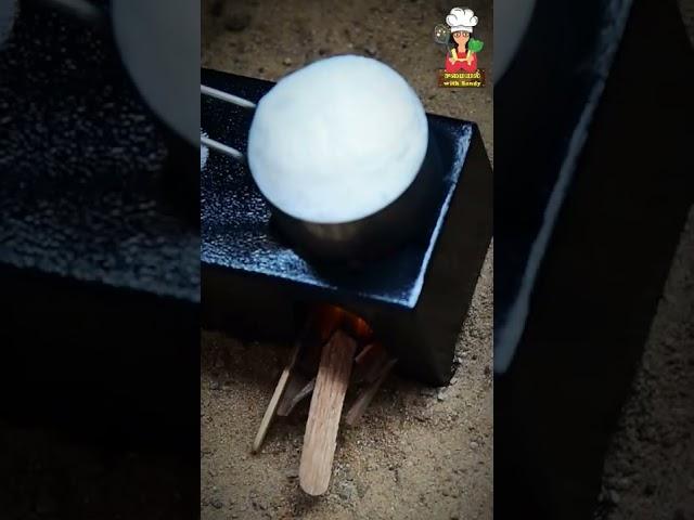 Milk Heating in Real Miniature Iron Stove | Cooku with Sandy | Sandy Samayal