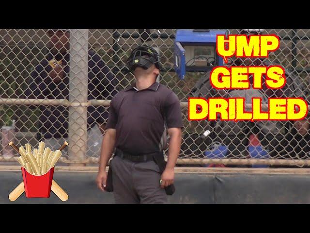 UMPIRE NOT HAPPY AFTER GETTING HIT! | Team Rally Fries (11U Spring Season) #42