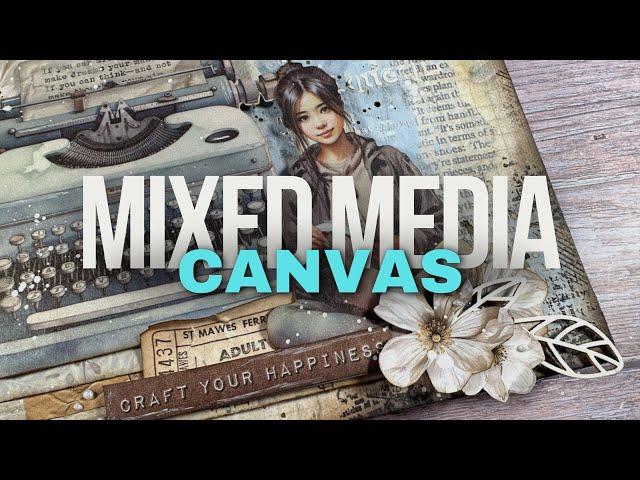 mixed media canvas | secret diary collection