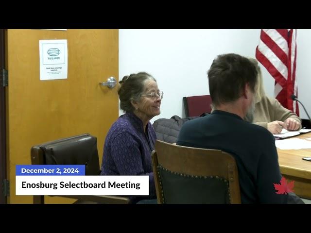 Enosburgh Town Selectboard | 12/02/2024