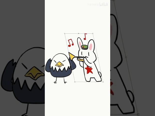American bird annoyed by Communist rabbit